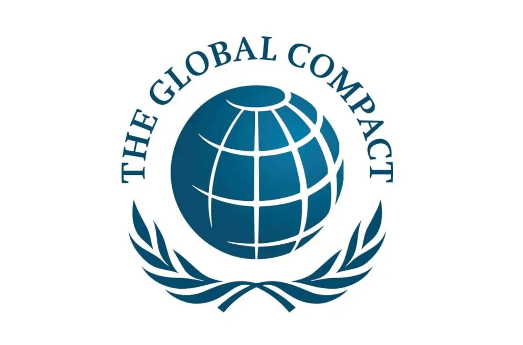 Signet von Auszeichnung THE GLOBAL COMPACT.
